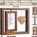 Christmas Gifts Gift for Grandma Nana Gifts for Christmas from Grandkids Granddaughter Grandson Grandma Picture Frame Rotating Grandkids Picture Frame for 4x6 Photo Gigi Gift for Grandmother Nana (A3.Brown-Nana)