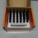 TIROL Black 24pcs M14X1.5 Spike Lug Nuts, Compatible with 07-17 Sequoia/Tundra, 95-17 Silverado/Sierra 1500, 12-17 Ram 1500/Grand Cherokee, One-Piece Design Factory Acorn Wheel Nuts with Socket Key