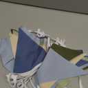 32Ft Blue Green Party Decorations Retro Blue Green Fabric Triangle Banner Flag Banner Pennant Garland Streamers for Graduation Hole in One Wedding Birthday Baby Shower Masters Golf Party Decoration