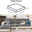 Magic Sofa Cover Soothing Home Sofa Covers Couchs Slipcover Stretch Sectional Couch Covers Sofa Hero Covers for Couch Couch Cover for Dogs Washable (Gray,Seat Cover)