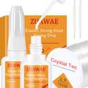 ZUAWAE Elastic String for Bracelets Making Kit, 0.8mm Clear Bracelet String, Jewelry Glue for Elastic String to Clay Beads, Jewelry Making Supplies