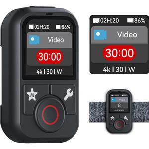 Smart Remote Control for GoPro Hero 13 12 11 10 9 8 Black MAX with Wrist Strap Colour LCD Display,60M Range Waterproof Wireless Bluetooth Remote Control for Go Pro Accessories Shutter