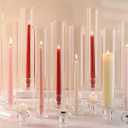 Volens Hurricane Glass Candle Holders- Set of 36 Candlestick Holders 14" H