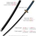 Zisu Demon Katana Sword, About 41 inches, Hashira Pillars & Protagonist Katana for Cosplay Purpose, Anime Original Texture, 41.34 Inches