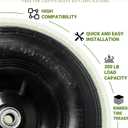 AR-PRO (2-Pack) 4.00-6" Tire and Wheel, 13" Pneumatic Tire and Rim for Wheelbarrow, 5/8" extra 3/4" Bearings and 1.75" Centered Hub, Fit for Most Garden Carts Hand Truck (Extra Nylon Spacers)