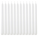 12 Pack White Taper Candles - Taper Candles 10 Inch Dripless, Smokeless & Unscented - 8 Hours Long Burning - Tall Candlesticks - Ideal for Weddings, Dinner Parties, Home Decor, Birthday Party