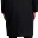 KARL LAGERFELD Men's Side Buttons Top Coat (X-Large, Black)