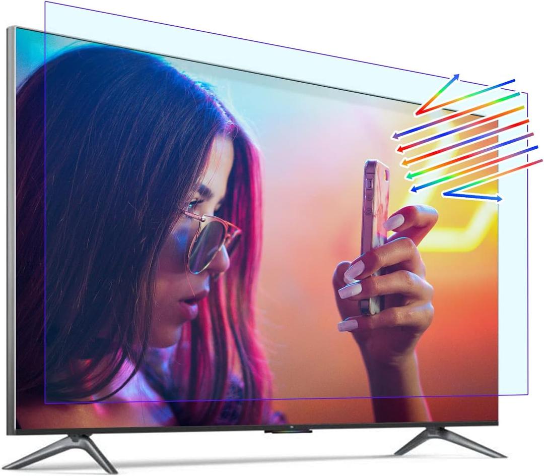 Anti Glare Screen Protector for 43 Inches TV Monitor. Filter Out Blue Light That Relieve Computer Eye Strain And Help You Sleep Better