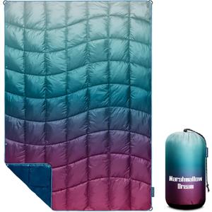 Camping Blanket,MINI Puffy Blanket Down Alternative Blanket Lightweight Windproof Water Resistant for Outdoors,Hiking, Backpacking,Beach,Car,Picnic,Stadium (kids, Grad Purple)