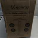 Keenray Towel Warmer for Bathroom, Towel warmer with Heating Progress Bar, Fragrance Disc Holder, Leather handle, Auto Shut-off Towel Fits Up to Two 40" x 70" Towels, Bathrobes, Blankets (18L, White/Wood)