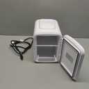 Compact Mini Fridge, 10L Portable Small Refrigerator, 2.6 Gal Mini Fridge with AC/DC Adapters, Small Cosmetics Cooler for Beverage, Food, Makeup, Bedroom, Office, Dorm
