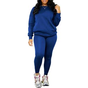 Nimsruc 2 Piece Outfits For Women Sweatsuits Sets Casual Long Sleeve Pullover Jogger Sweat Pants Set With Pocket (XX-Large, 9056-royal Blue)