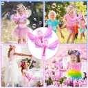EagleStone Princess Bubble Wands for Kids, Bubble Machine for Toddlers, LED Light & Music Bubble Toys with 1 Li-ion Battery, Outdoor Easter Birthday Toys for Toddlers, 3 4 5 6 7 8 Year Old Girl Gifts