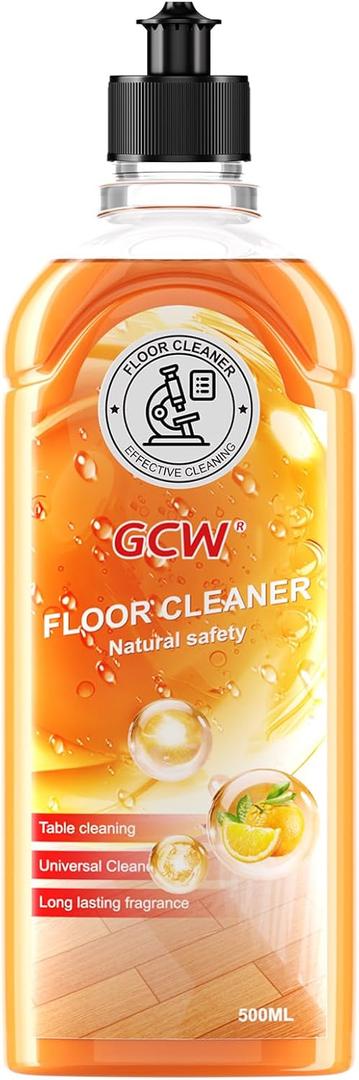 Generic Floor Cleaner & All-Purpose Cleaner Plant-Based and Biodegradable Formula Kitchen, Floor, Bathroom and Surface Cleaning Product for Home, Orange Scent, 16.9 Fluid Ounces (Orange)