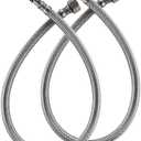 59" Extra Long Faucet Supply Lines Braided Stainless Steel Hose 3/8" Comp x M10 Male Connector Replacement Parts Hoses,Kitchen Bathroom Outdoor Faucet Sink Basin Water Hose,2 Pcs
