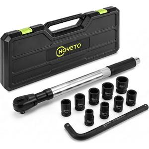 Offset Extension Wrench, 11 Piece 1/2" Offset Extension Wrench Impact for Electric Drill with 9 Impact Socket, 1/2" drive handle, Multifunctional Electric Ratchet Wrench, Slim for Tight Spaces