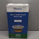 360 Set 3.25 oz Jello Shot Cups with Lids, Sturdy & Food Safe Disposable Plastic Portion Condiment Dipping Sauce Cups, Small Containers for Salad Dressing
