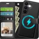 OCASE for Samsung Galaxy S26 Detachable Wallet Case with Card Holder, [2 in 1] PU Leather Flip Folio Case with RFID Blocking Stand Wrist Strap Shockproof Phone Cover 2026, Litchi Black