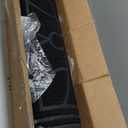 DEXI Front Door Mat Outside Entrance, Heavy Duty Non Slip Low Profile Doormat for Entryway, Trap Dirt and Moisture Welcome Mats, Easy Clean, Patio, Garage, 3x2, Black