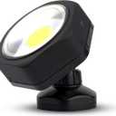 250 Lumens COB LED Rotating Work Light with Strong Magnetic Base, Ultra Bright Magnetic LED Spotlight for Car Repair, Workshop, Home Use and Emergency