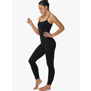 Sunzel One Piece Jumpsuits for Women Casual, Sexy Spaghetti Straps Leggings Bodysuit Tummy Control Yoga Workout Romper L
