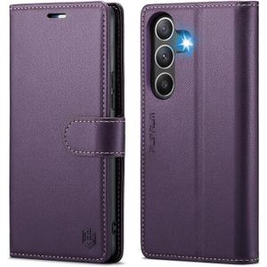 FLIPALM Wallet Case for Samsung Galaxy S26 6.3", RFID Blocking Credit Card Holder, PU Leather Folio Flip Kickstand Protective Shockproof Cover for Galaxy S26 (Purple, Samsung Galaxy S26)