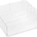 Acrylic Cash Storage Box with Multiple Compartments for Organized Money Management in Retail and Home Use