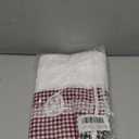 ARTMAGIC Red Plaid Kitchen Curtain Valance and Tiers Set Farmhouse Lace Sheer Curtains Set Short Window Rod Pocket for Kitchen Bedroom Bathroom Living Room(Red,3pcs,54"x18"+27"x24"x2)