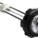Raider 22621 9" Snowmobile Screw on Gas Fuel Cap with Gauge (Black)