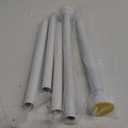 White Shower Curtain Rod Adjustable 43-78 inch, 1"Diameter Spring Tension Curtain Rod No Drill, Anti-Rust Non-Slip Shower Rod, White Shower Rod for Bathroom Tension