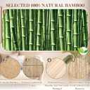 Juexica 1 Pcs Natural Bamboo Wall Panel for Interior Wall 48''x96'' Bamboo Covering Renewable Pole Wainscoting Room Divider Wrap Decor for Bedroom Living Room Kitchen Island Office (Light Carbonized)