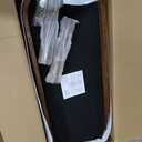 Christopher Knight Home Daggy Upholstered Ottoman with Storage for Living Room, Fabric Modern Storage Ottoman Foot Rest, Bedroom Oval End of Bed Bench with Wooden Frame, Blue+Brown