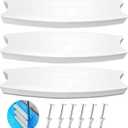 3PCS 18" Universal Pool Ladder Steps Replacement,Heavy-Duty Molded Plastic Swimming Pool Ladder Rung Step with 6PCS Stainless Steel Bolts,Fit for Most Above-Ground and In-Ground Pools,White