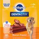 Pedigree Dentastix Large Breed Dog Treats, Bacon Flavor, 2.08 lb. Bag (40 Treats) (EXP 08/11/25)