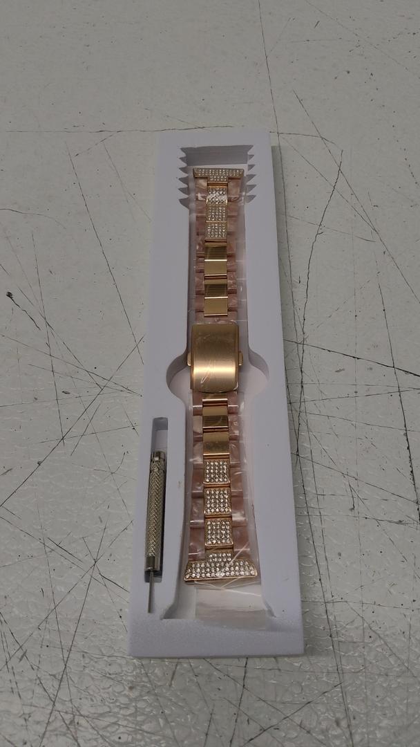 Compatible with Fitbit Versa/Versa 2 /Versa Lite Bands Women, Bling Diamonds Stainless Steel Resin Watch Bracelet Band Replacement Strap Compatible for Fitbit Versa - Pink