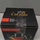 CNGLASS Glass Teapot Stovetop Safe,Clear Teapot with Removable Infuser 20.3 oz,Loose Leaf and Blooming Tea Maker