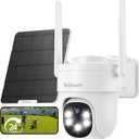AOV Security Camera, 24H Non-Stop Recording, 2K Security Cameras Wireless Outdoor, Cameras for Home Security with 360 PTZ, Solar-Powered, Auto Tracking, 512G Local Storage(Not Include)