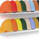 upsimples 2-Pack Acrylic Floating Hat Shelves, Wall-Mounted Hat Holder Fits up to 20 Hats - Hat Organizer for Baseball Cap Storage in Closet, Bedroom, Entryway, and Laundry Room (16.8x8.6'')
