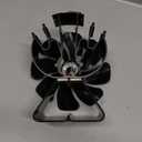 VODA Wood Stove Fan Heat Powered Fireplace Fans 8 Blades Non Electric, Heat Activated Thermal Fan for Wood Burning Stove/Log Burner, Stove Accessories Thermometer