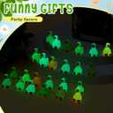 60 Pcs Mini Figurine Bulk Glow in The Dark Resin Miniature Silly Goose Table Desk Decoration Micro Tiny Animal Ornament for Shower Landscape Cake DIY Craft Accessories