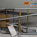 Medline Two-Button Folding Walker for Seniors, 5" Wheels, 32.5" to 39.5" Height, 400-lb. Capacity