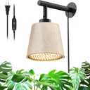 Bstrip Hanging Grow Lights for Indoor Plants, 25W Full Spectrum, 4H/9H/14H Timer, 3000K Wall-Mounted Decorative Plant Light with 9.8FT Power Cord, Ideal for Tall Plants, Flowers and Potted Trees