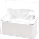 Wipes Holder Container Refillable, Acrylic Dispenser Box for Disposable Wipes, Rectangle Disposable Face Towels, Clear