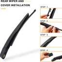 Rear Wiper Arm Blade Replacement for Ford Explorer 2011-2023,Escape 2013-2023,2015-2019 Lincoln MKX Back Windshield Wiper Blade Arm Set -Original Equipment Replacement