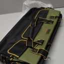 Tool Bag, Ounic 22 Inch Large Tool Bag Heavy Duty With Waterproof Molded Base, Wide Mouth Tool Tote Bag Tool Box Organizer with Adjustable Shoulder Strap for Him Men Husband Mechanic Engineer(Green)