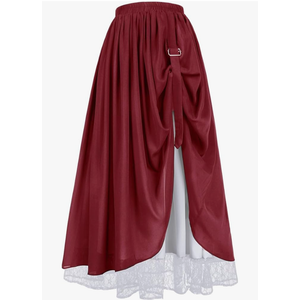 Women Medieval Skirt Renaissance Skirt Darkness Maxi Long Skirt Floor Length Skirts XL