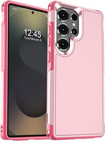 Designed for Samsung Galaxy S25 Ultra Case, [Military Drop Protection] [Dual Layer Structure Design] Heavy Duty Shockproof Non-Slip Phone Cover for Galaxy S25 Ultra, Light Pinkp