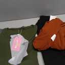 3 Pack Women's Oversized Waffle Knit Shirts, V Neck Long Sleeve Top Fall Casual Sweatshirt for Women (Black, Watermelon Red, Gray Green, X-Large)