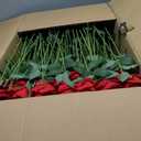 400 Pcs Fake Roses - Red Roses Artificial Flowers Bulk with Long Stems Velvet Real Look Faux Flower for DIY Bridal Bouquet Wedding Home Table Centerpieces Floral Arrangements Decor