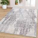 Cristgee Door Mat, Front Indoor Door Mat Faux Wool Non-Slip Entryway Rug Absorbent Abstract Throw Rug for Indoor Entrance Hallway Laundry Room, 6'X4', Gray Washable 